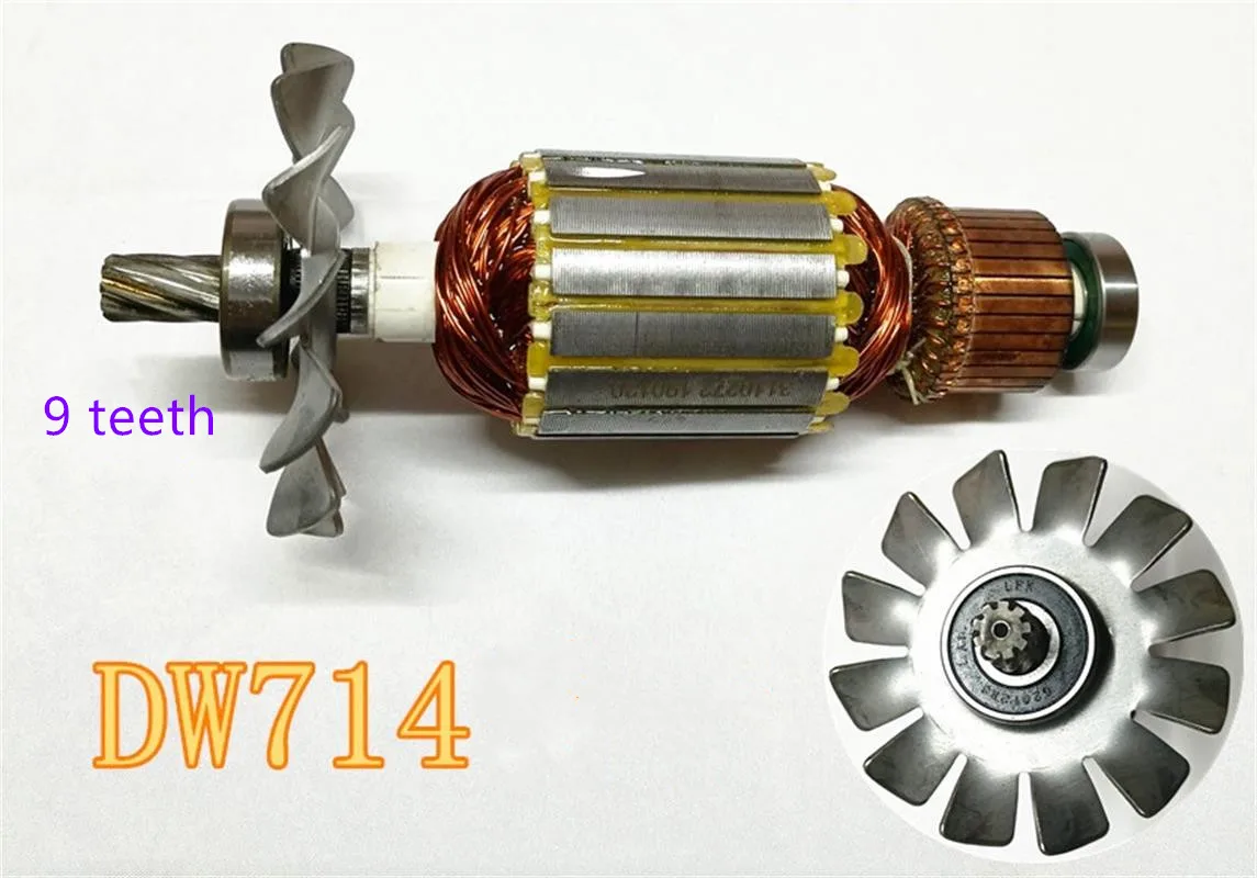 220 В торцовочная пила, якорный ротор для Dewalt DW714, аксессуары для электроинструментов
220 В торцовочная пила, якорный ротор для Dewalt DW714, аксессуары для электроинструментов