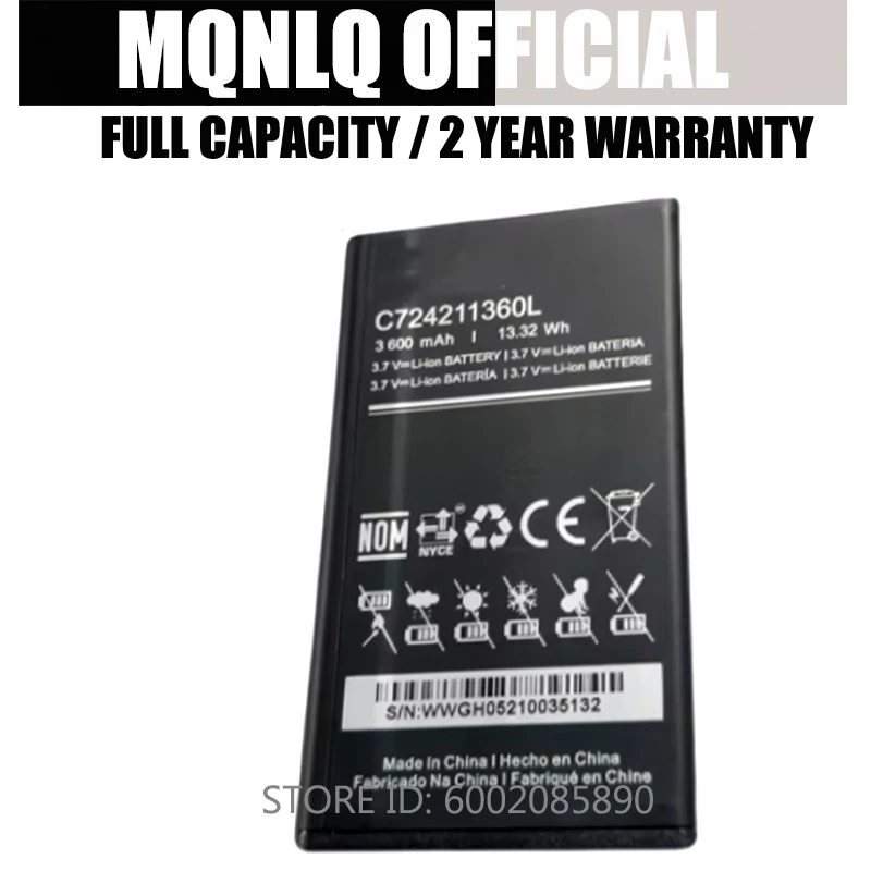 Оригинальный аккумулятор C724211360L 3600 мАч для BLU Tank Mega T570, сменная батарея для телефона
Оригинальный аккумулятор C724211360L 3600 мАч для BLU Tank Mega T570, сменная батарея для телефона