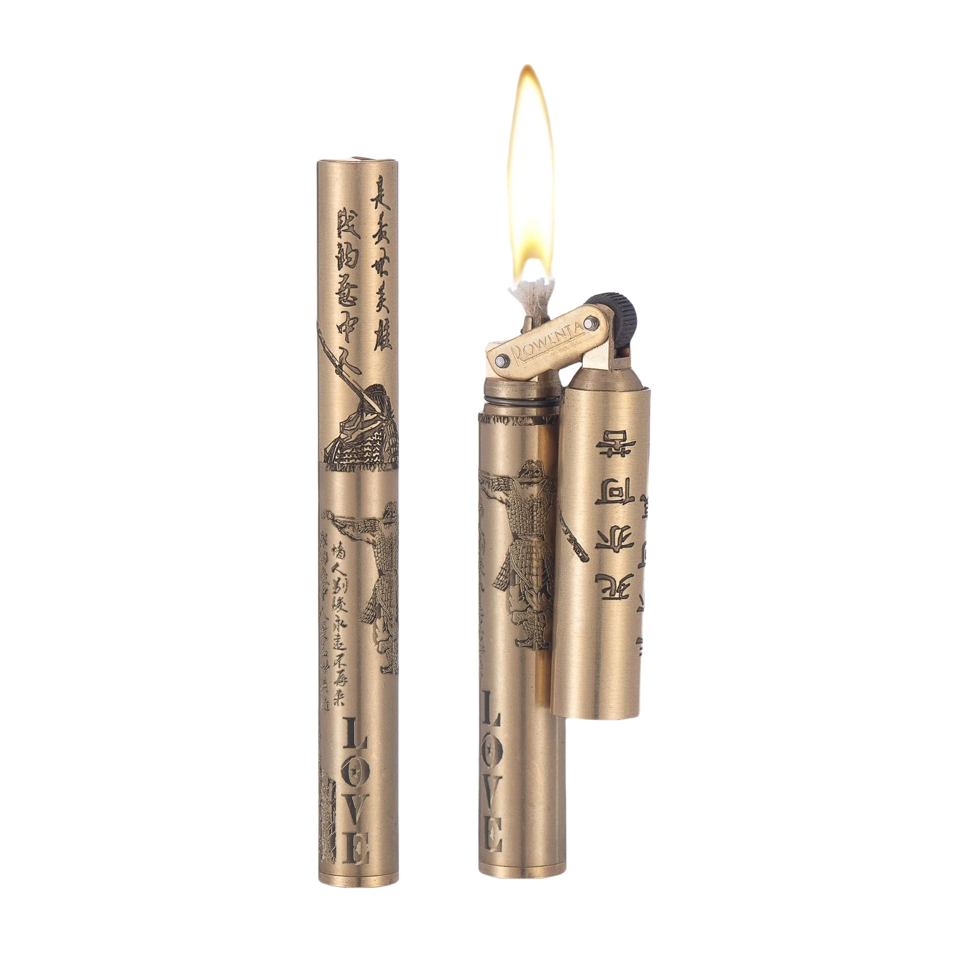 Fine Carving Kerosene Grinding Wheel Lighter Portable Retro Pure Copper Creative Nunchaku Lighter Cigarette Accessories Men Gift
Fine Carving Kerosene Grinding Wheel Lighter Portable Retro Pure Copper Creative Nunchaku Lighter Cigarette Accessories Men Gift