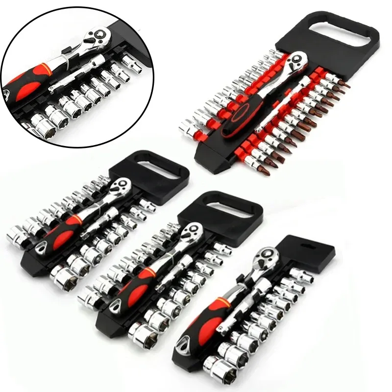 Ratchet Socket Wrench Set 1/4"3/8''1/2'' Drive Quick Release Reversible 20Pcs
Ratchet Socket Wrench Set 1/4"3/8''1/2'' Drive Quick Release Reversible 20Pcs