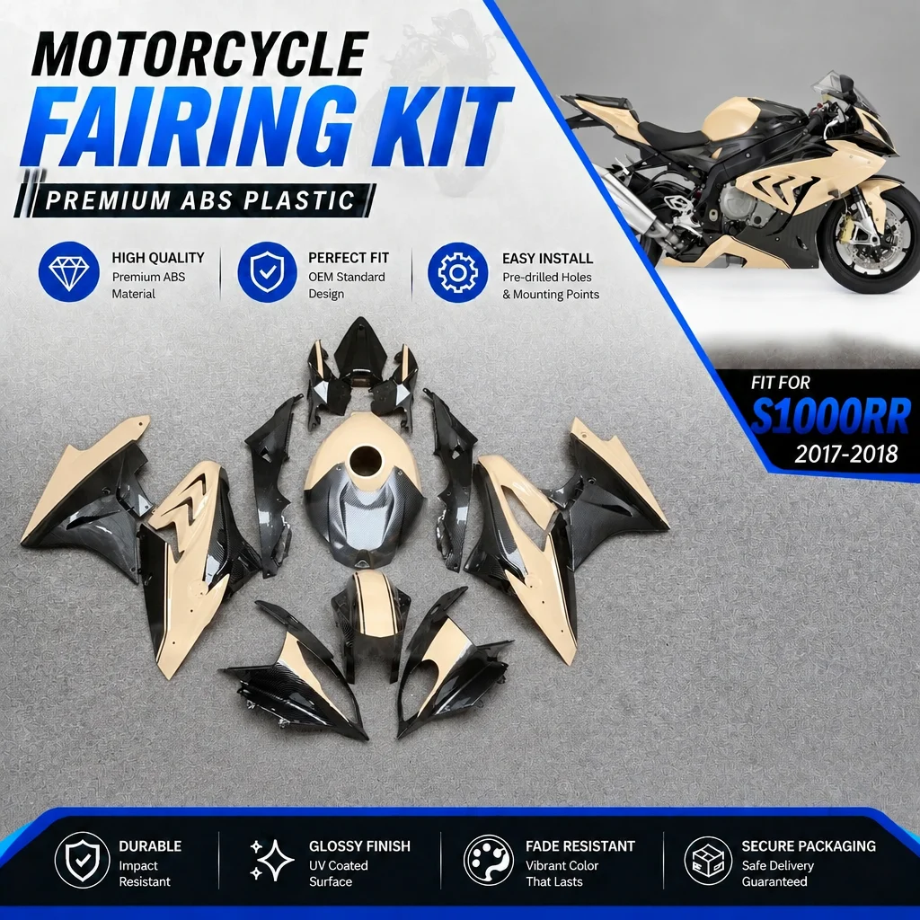 For BMW S1000RR 2017 2018 Custom Painted ABS Fairings Kit Injection Mold Superbike Motorcycle Bodywork Carbon Fiber Look
For BMW S1000RR 2017 2018 Custom Painted ABS Fairings Kit Injection Mold Superbike Motorcycle Bodywork Carbon Fiber Look
