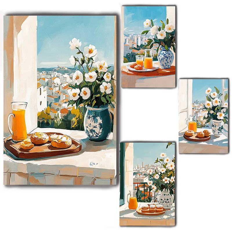Matisse Inspired Juice Vase with flowers in kitchen Mediterranean style Poster For Modern Home Dining Room kitchen Wall Art
Matisse Inspired Juice Vase with flowers in kitchen Mediterranean style Poster For Modern Home Dining Room kitchen Wall Art
