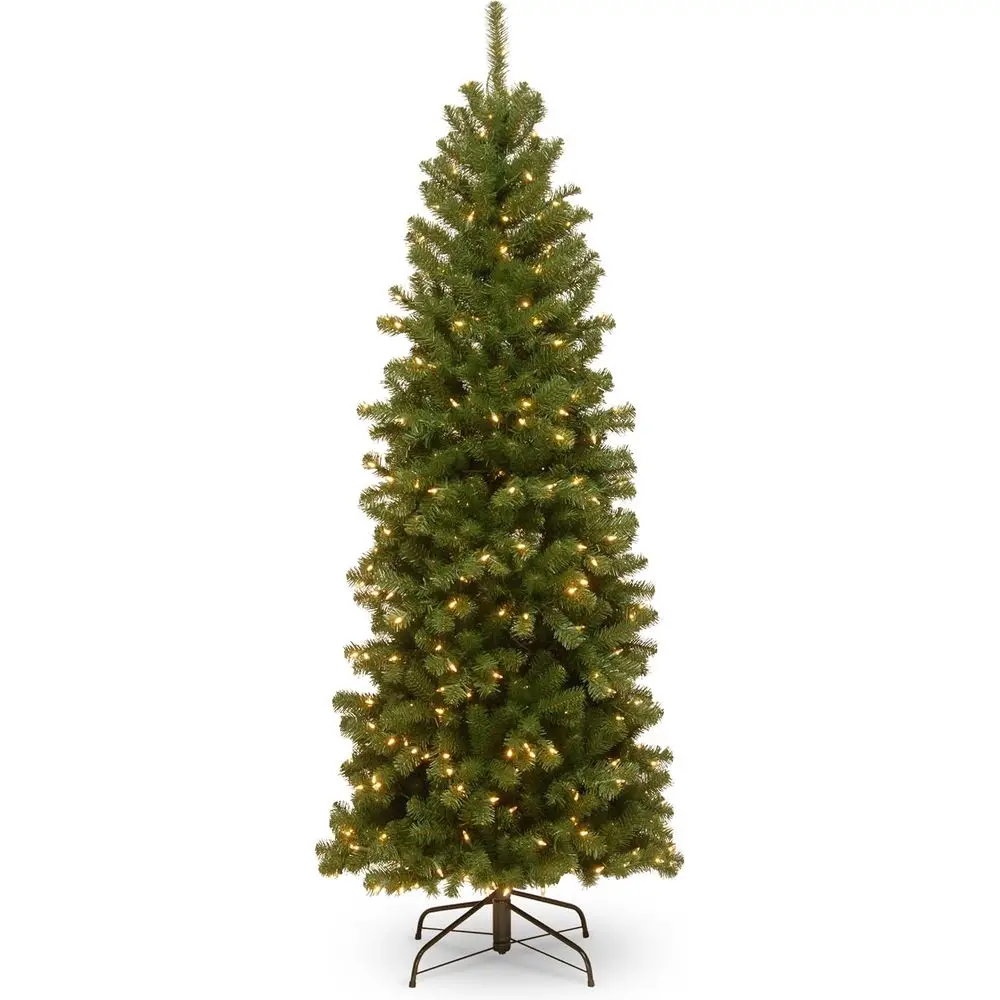 7ft Pre-Lit Slim Artificial Christmas Tree, 250 Warm White LEDs, 636 Branch Tips, With Stand, Green
7ft Pre-Lit Slim Artificial Christmas Tree, 250 Warm White LEDs, 636 Branch Tips, With Stand, Green