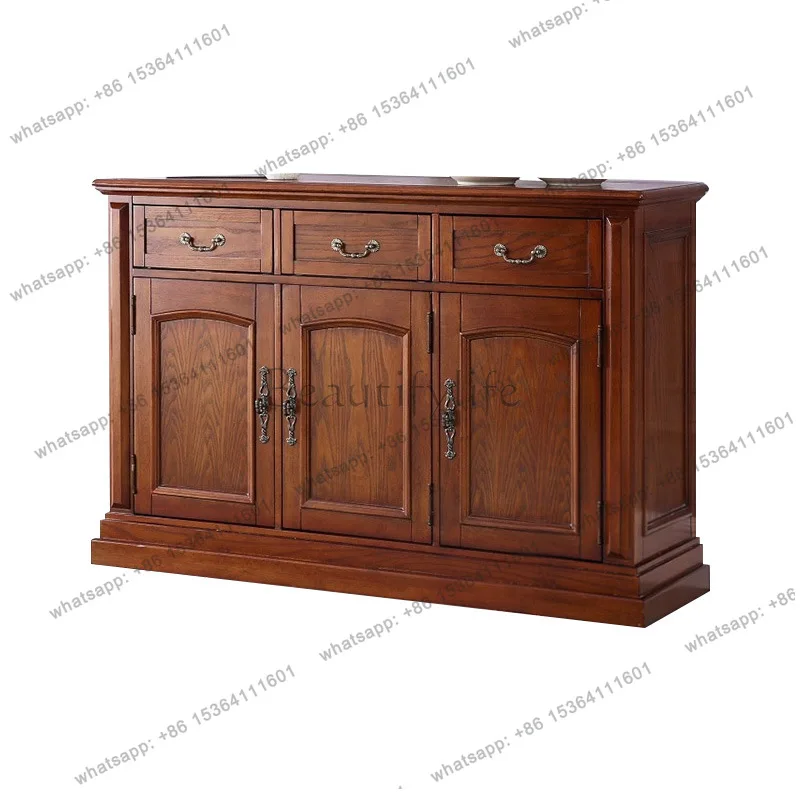 American all solid wood dining side cabinet storage bedroom wall TV European tea cabinet
American all solid wood dining side cabinet storage bedroom wall TV European tea cabinet