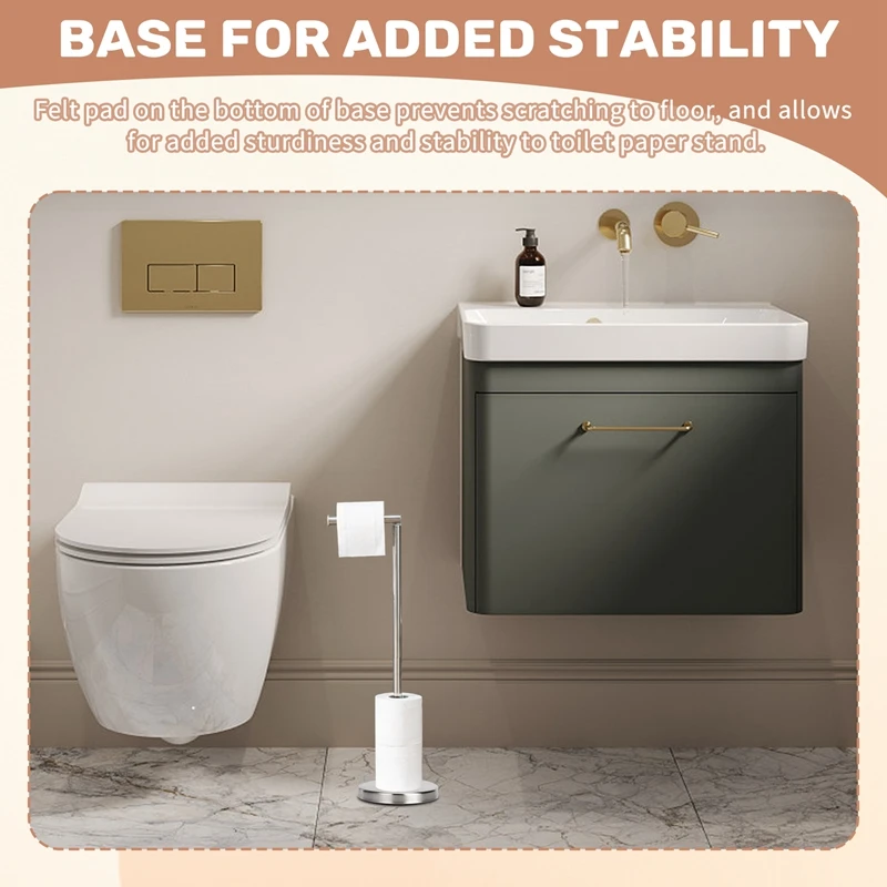 Toilet Paper Holder, Free Standing Toilet Paper Holder Stand With Reserve For 4 Spare Rolls, Sturdy Base
Toilet Paper Holder, Free Standing Toilet Paper Holder Stand With Reserve For 4 Spare Rolls, Sturdy Base