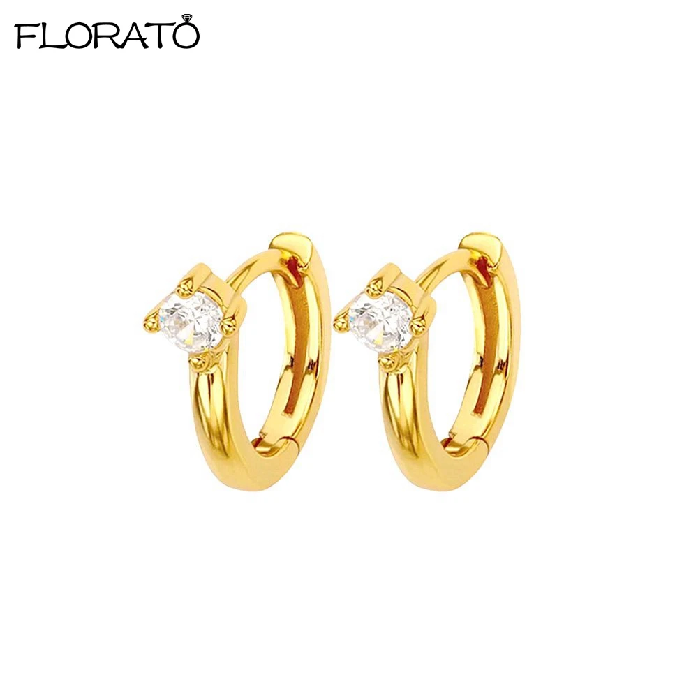 Ins Minimalism Round Zircon Earrings 925 Sterling Silver Needle Gold Color Small Hoop Earrings for Women Trend Piercing Jewelry
Ins Minimalism Round Zircon Earrings 925 Sterling Silver Needle Gold Color Small Hoop Earrings for Women Trend Piercing Jewelry
