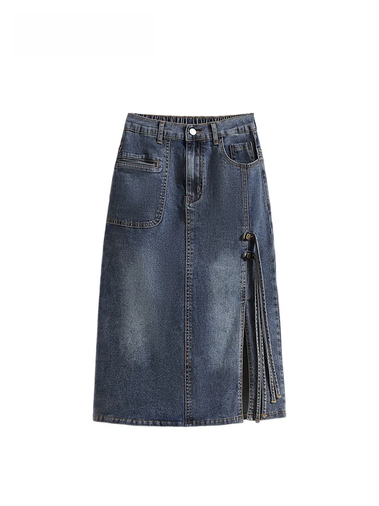 High Waist A-Line Denim Skirt for plus Size Women Summer New Style Retro Slimming Versatile Midi Skirt Casual Cotton Blend
High Waist A-Line Denim Skirt for plus Size Women Summer New Style Retro Slimming Versatile Midi Skirt Casual Cotton Blend