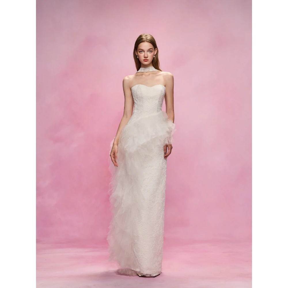 ESBRIDE Modest Wedding Dress Elegant Sweetheart White Mermaid Wedding Dresses Lace Sleeveless Formal Party Gowns Vestido Marriee
ESBRIDE Modest Wedding Dress Elegant Sweetheart White Mermaid Wedding Dresses Lace Sleeveless Formal Party Gowns Vestido Marriee