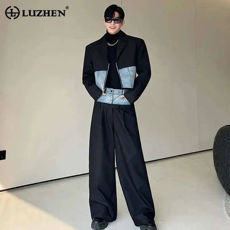 LUZHEN мужской и женский комплект, модный нишевый дизайн, джинсовые лоскутные куртки, костюм из двух предметов, широкие брюки, новинка весны 2024, LZ7324
LUZHEN мужской и женский комплект, модный нишевый дизайн, джинсовые лоскутные куртки, костюм из двух предметов, широкие брюки, новинка весны 2024, LZ7324