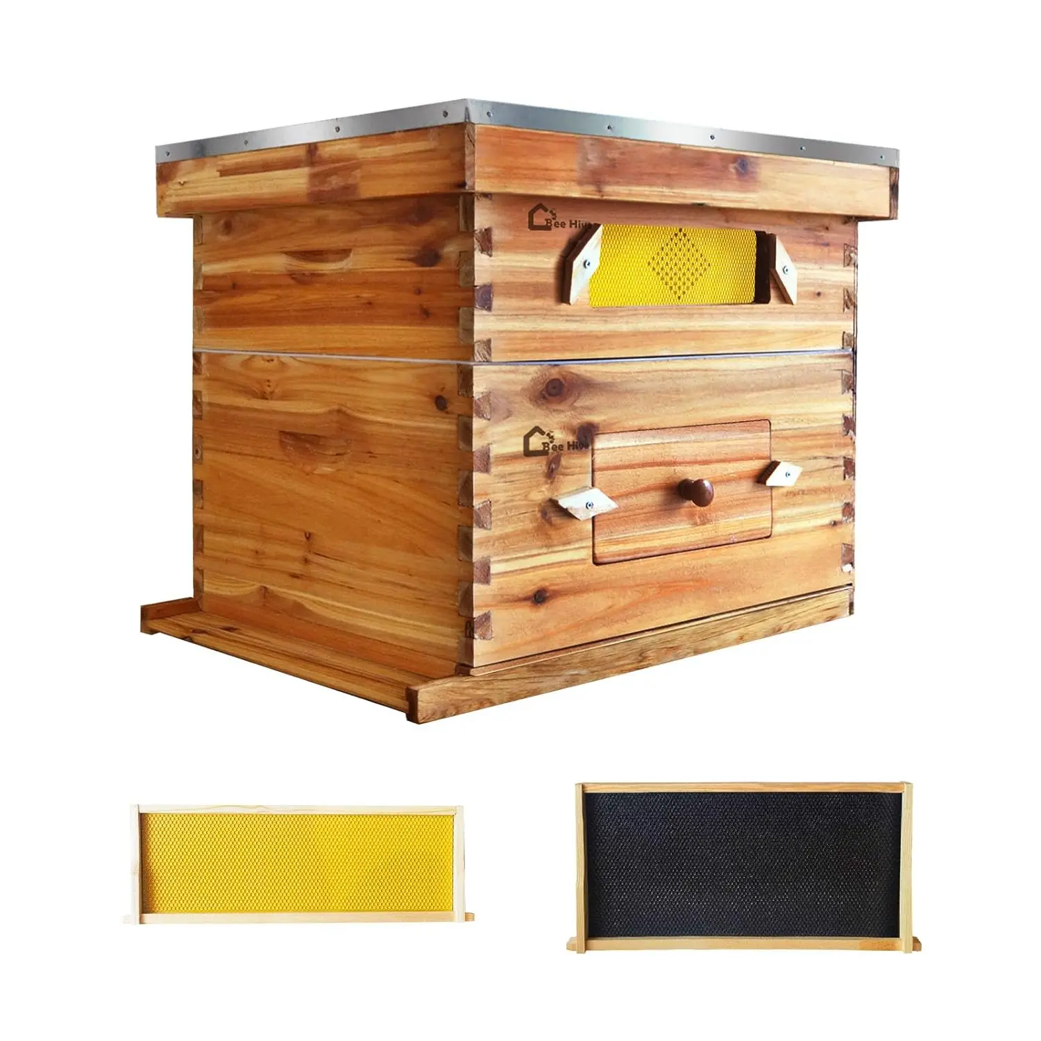 10-Frame Complete Beehive Kit, Wax Coated Bee Hives for Beginner, Includes 1 Deep Box and 1 Medium Bee Box with Acrylic Window, Beehives Frames and Wax Foundations for Beekeeping Supplement
10-Frame Complete Beehive Kit, Wax Coated Bee Hives for Beginner, Includes 1 Deep Box and 1 Medium Bee Box with Acrylic Window, Beehives Frames and Wax Foundations for Beekeeping Supplement