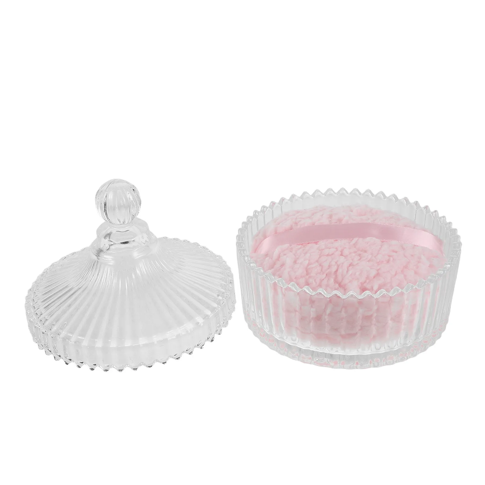 Large Powder Puff Glass Container Extra Soft Makeup Body Puffer Portable Stylish Storage Case Washable Dusting Puff for Women
Large Powder Puff Glass Container Extra Soft Makeup Body Puffer Portable Stylish Storage Case Washable Dusting Puff for Women