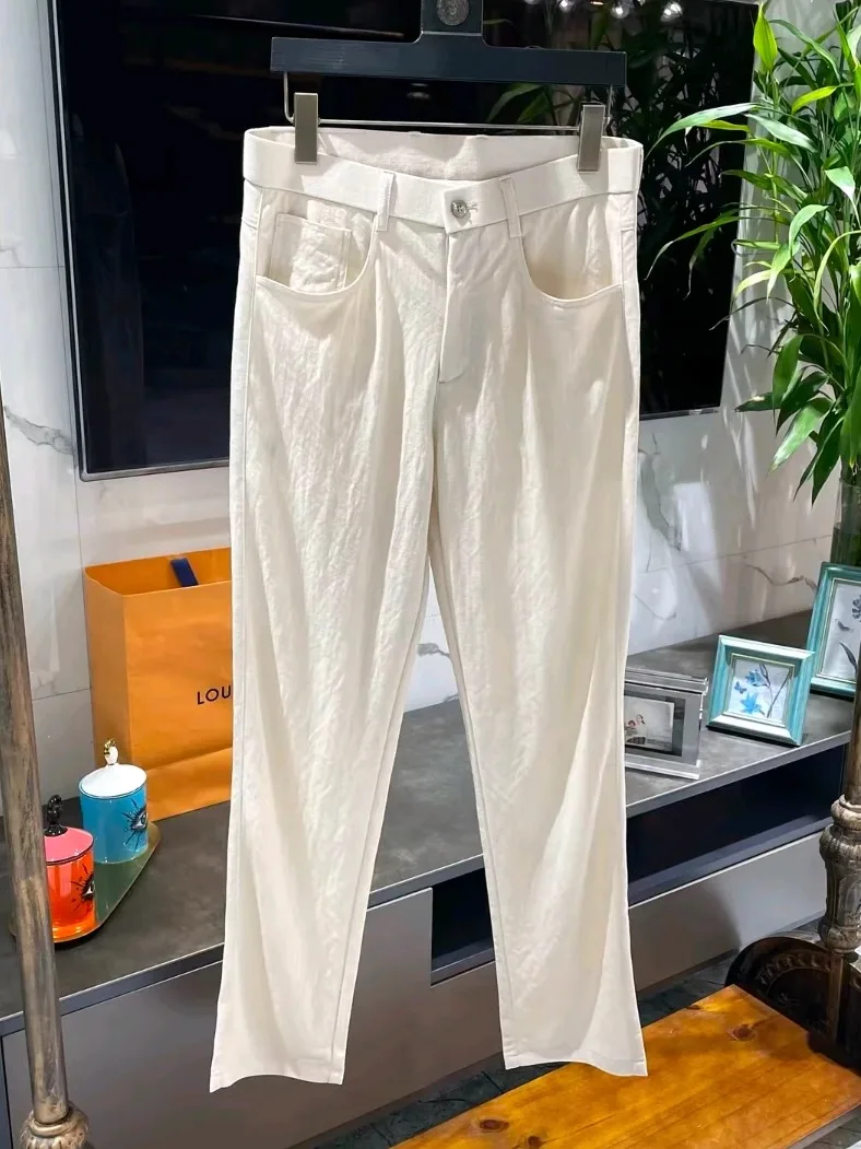 Slim Fit Men's Casual Pants Faionable Light Luxury Italian Sle Spring Autumn Cheered Thin Straight Leg Casual Trousers
Slim Fit Men's Casual Pants Faionable Light Luxury Italian Sle Spring Autumn Cheered Thin Straight Leg Casual Trousers