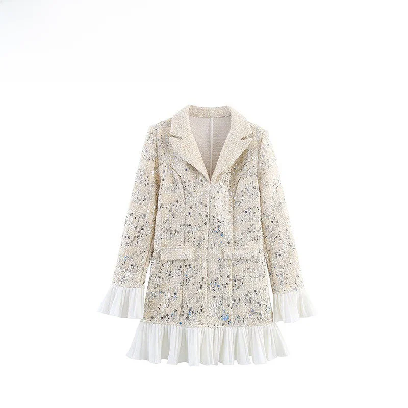 Zr Autumn New Women's Faionable Personali Glitter Thi Weave Pleated Dr Casual H Version Long Sve Polyester Fiber
Zr Autumn New Women's Faionable Personali Glitter Thi Weave Pleated Dr Casual H Version Long Sve Polyester Fiber