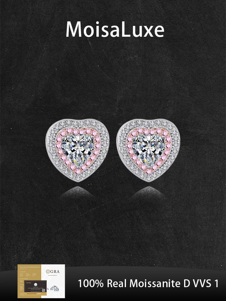 Официальный магазин MoisaLuxe GRA Moissanite Plata, стерлинговое серебро 925 пробы, ювелирные изделия в форме сердца, серьги, подарки на день для женщин, чтобы носить
Официальный магазин MoisaLuxe GRA Moissanite Plata, стерлинговое серебро 925 пробы, ювелирные изделия в форме сердца, серьги, подарки на день для женщин, чтобы носить