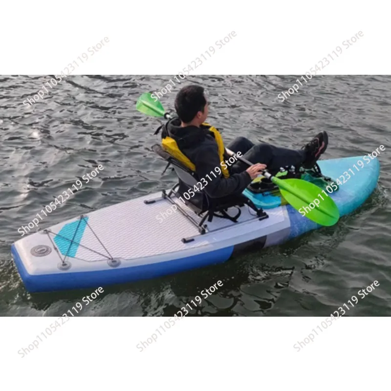 Inflatable Pedal Fishing Kayak 14ft, PVC Rowing Boat w/ Anti-Leak System & Storage, for River Lake Outdoor Adventure
Inflatable Pedal Fishing Kayak 14ft, PVC Rowing Boat w/ Anti-Leak System & Storage, for River Lake Outdoor Adventure