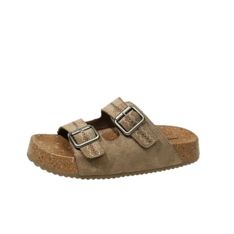 Women's Suede Double Buckle Cork Footbed Slide Sandals Casual Open Toe Platform Slippers Summer Style Beach Shoes Women Sandals
Women's Suede Double Buckle Cork Footbed Slide Sandals Casual Open Toe Platform Slippers Summer Style Beach Shoes Women Sandals