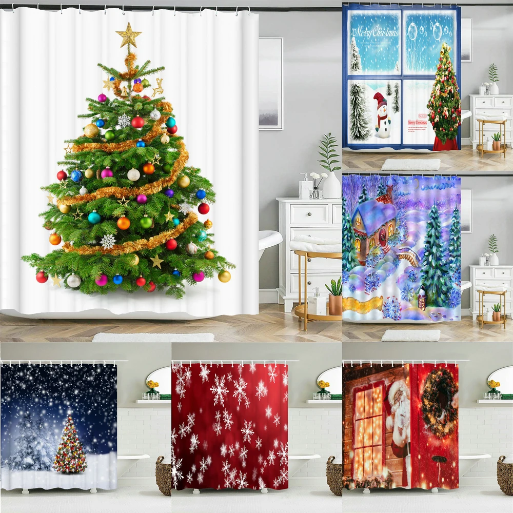 Christmas Shower Curtain Christmas Trees Santa Claus Snowflake Shower Curtains Bathroom Curtain Frabic Waterproof Bath Curtain
Christmas Shower Curtain Christmas Trees Santa Claus Snowflake Shower Curtains Bathroom Curtain Frabic Waterproof Bath Curtain