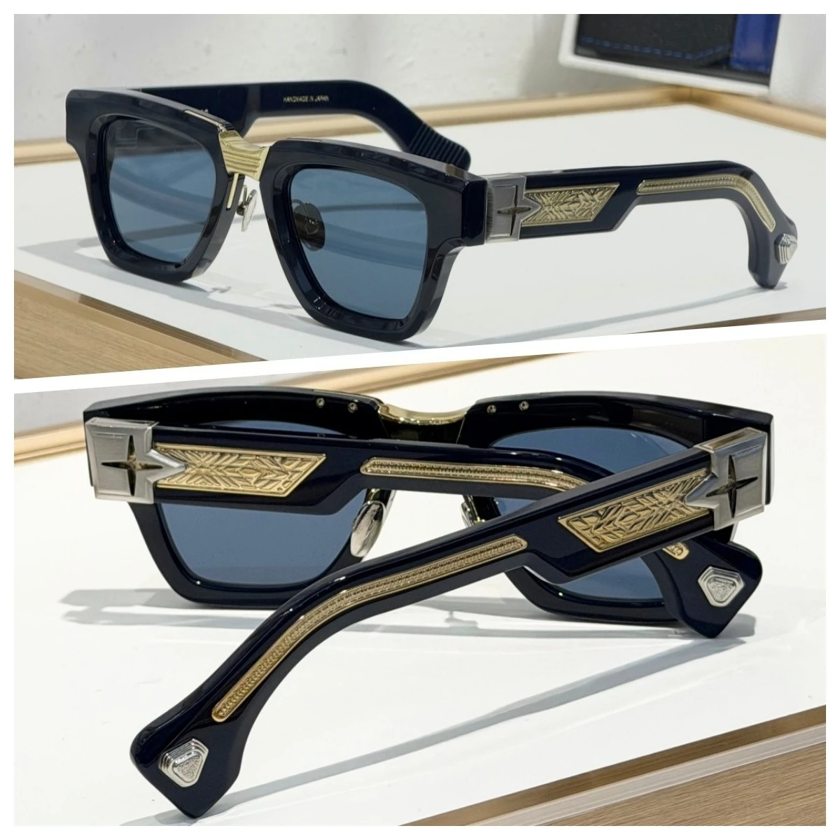 GALACTIQUE Handmade Square Sunglasses Men Heavy Craft Titanium Acetate Sunglasses UV400 Protection Classic Fashion Male Glasses
GALACTIQUE Handmade Square Sunglasses Men Heavy Craft Titanium Acetate Sunglasses UV400 Protection Classic Fashion Male Glasses