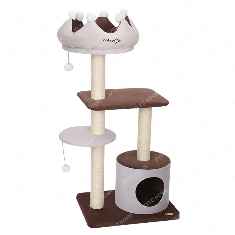 Crown Cat Climbing Frame Solid Wood Composite Sisal Column Cat Nest Cat Tree Cat Scratch Board Cat Toy
Crown Cat Climbing Frame Solid Wood Composite Sisal Column Cat Nest Cat Tree Cat Scratch Board Cat Toy