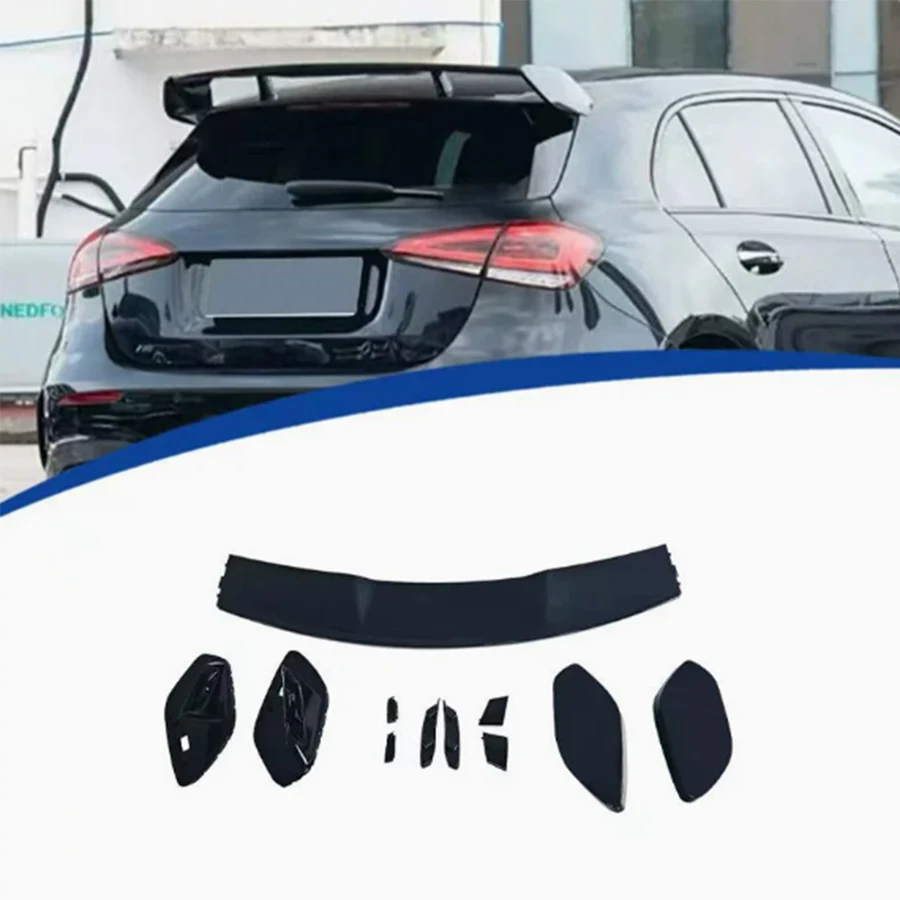 For Mercedes Benz A Class W177 2019+ Bright Black Tail fins Rear Trunk Spoiler Guide Wing glossy black Rear Wing Car Diverte
For Mercedes Benz A Class W177 2019+ Bright Black Tail fins Rear Trunk Spoiler Guide Wing glossy black Rear Wing Car Diverte