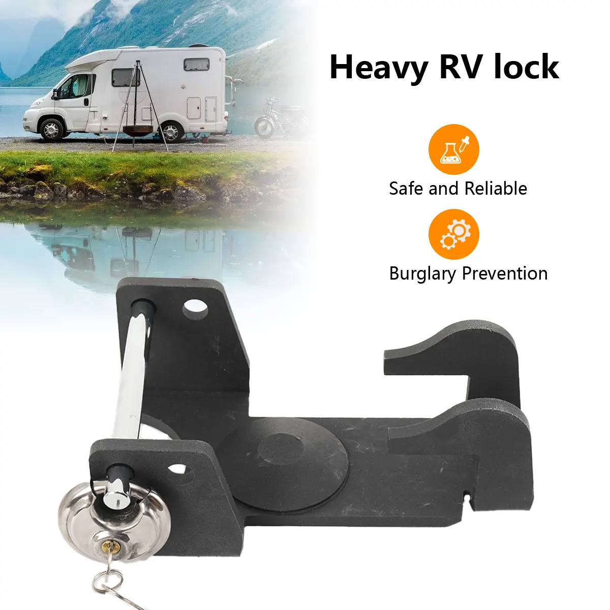 Gooseneck Hitch Lock with Keyed Padlock, Model TL-50 Coupler Trailer Lock,for Heavy Trailers, Livestock Haulers RVs
Gooseneck Hitch Lock with Keyed Padlock, Model TL-50 Coupler Trailer Lock,for Heavy Trailers, Livestock Haulers RVs
