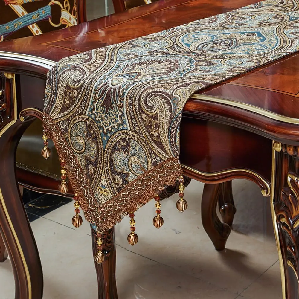 Винтажная вышитая скатерть-дорожка с кисточками, 12x108 дюймов, для декора столовой и вечеринок
Винтажная вышитая скатерть-дорожка с кисточками, 12x108 дюймов, для декора столовой и вечеринок