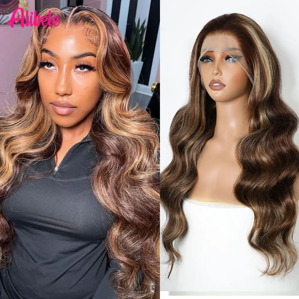 Alibele Body Wave Highlight P4/27 13x4 Lace Frontal Wig Colored Wigs Transparent Lace Front Wig Ombre Honey Blonde Brown Wig 12A
Alibele Body Wave Highlight P4/27 13x4 Lace Frontal Wig Colored Wigs Transparent Lace Front Wig Ombre Honey Blonde Brown Wig 12A