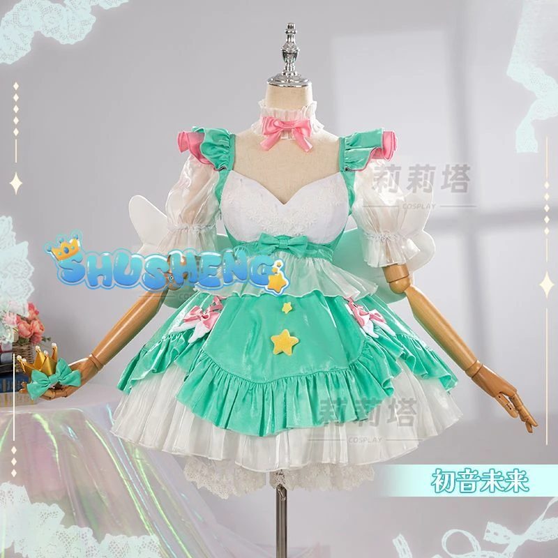 Miku cosplay cute princess Loli dress Miku wig play a full set of dresses for Christmas and Halloween
Miku cosplay cute princess Loli dress Miku wig play a full set of dresses for Christmas and Halloween