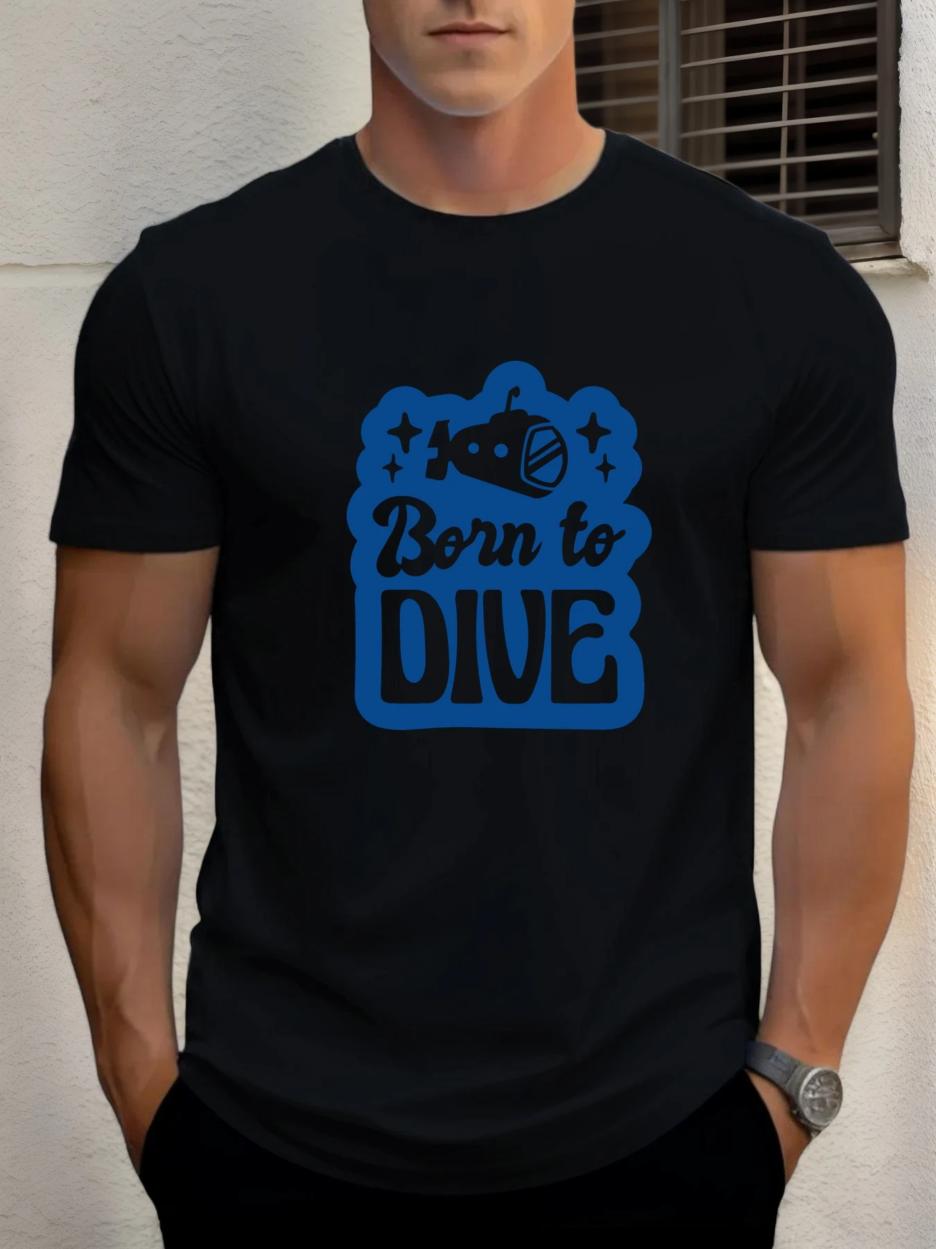 Man Short Sleeve T-shirt BORN TO DIVE Print Summer Round Neck Oversized Tee Casual Fashion High Quality Clothing
Man Short Sleeve T-shirt BORN TO DIVE Print Summer Round Neck Oversized Tee Casual Fashion High Quality Clothing