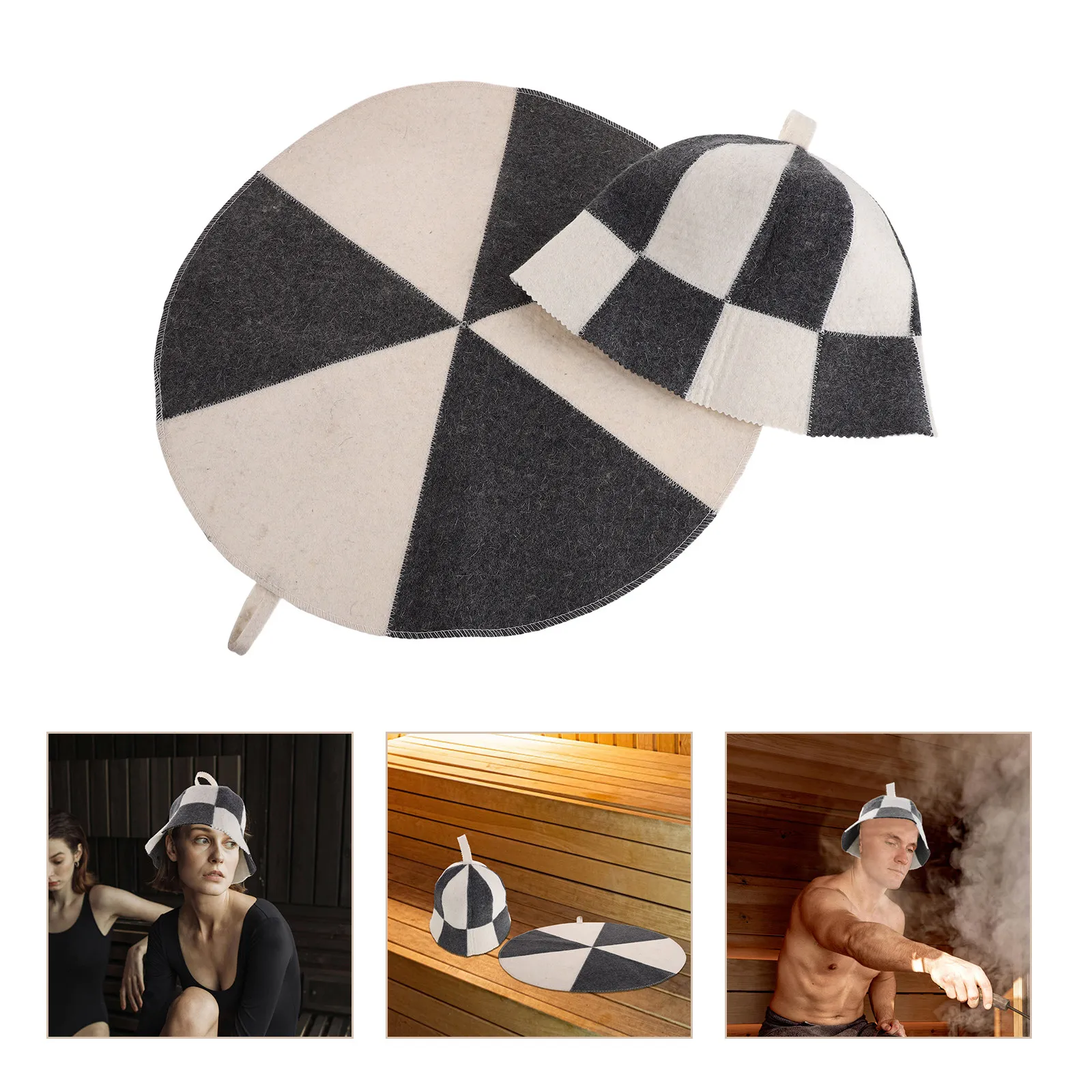 Набор из войлочной шапки и подушки для сауны: русская шерстяная термоизоляционная шапка и коврик для сауны, парной, спа-салона, душа
Набор из войлочной шапки и подушки для сауны: русская шерстяная термоизоляционная шапка и коврик для сауны, парной, спа-салона, душа