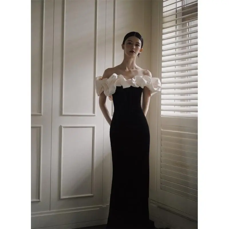 Off Shoulder French Satin Light Wedding Dress Bride's Simple Temperament Fishtail Exit Yarn Trailing Dress Skirt Customized
Off Shoulder French Satin Light Wedding Dress Bride's Simple Temperament Fishtail Exit Yarn Trailing Dress Skirt Customized