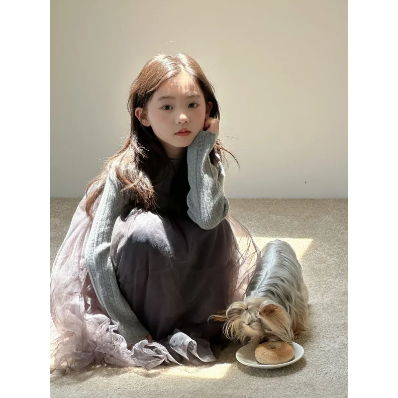 2025Autumn New Girls' Bottoming Shirt Suspender Gauze Skirt Jeans Three-Piece Set Baby Girl Korean Set
2025Autumn New Girls' Bottoming Shirt Suspender Gauze Skirt Jeans Three-Piece Set Baby Girl Korean Set