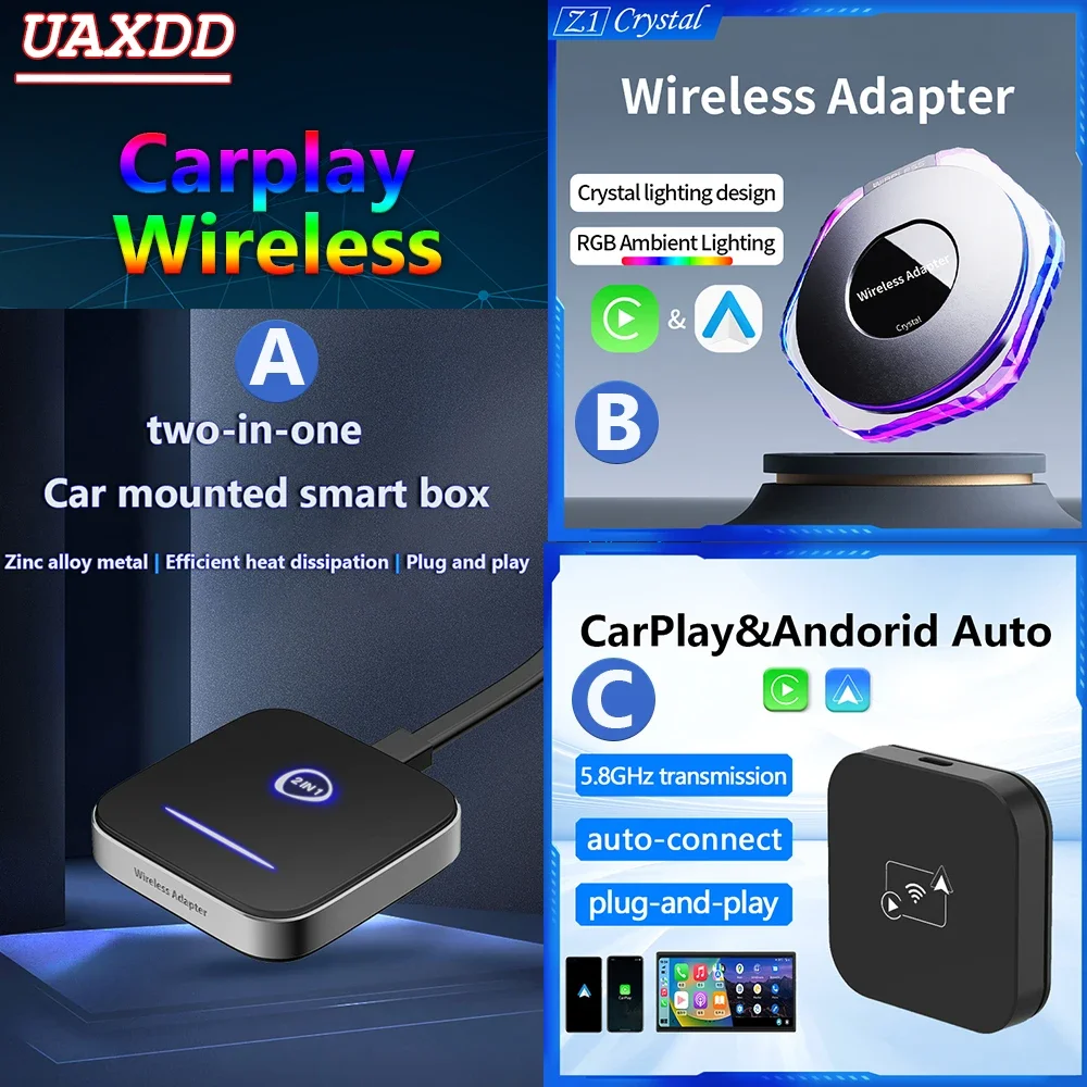 NEW Wireless CarPlay Android Auto Wireless Adapter Smart Mini Box Plug And Play WiFi Fast Connect Universal BT5.0 Siri 2in 1 GPS
NEW Wireless CarPlay Android Auto Wireless Adapter Smart Mini Box Plug And Play WiFi Fast Connect Universal BT5.0 Siri 2in 1 GPS