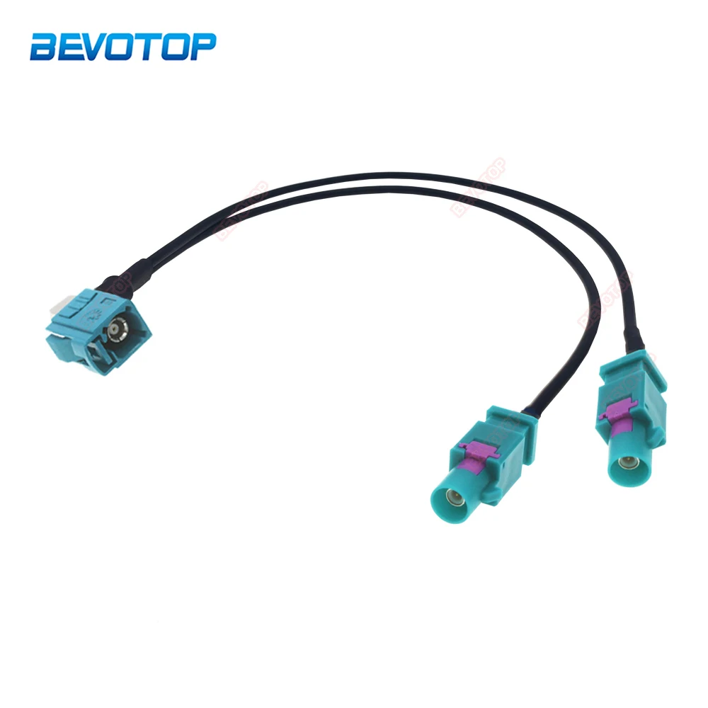 Fakra Z Female 90 Degree to Dual-Male Fakra Y-Splitter Antenna Adapter Cable Radio FM Antenna Conversion Line Converter for Car
Fakra Z Female 90 Degree to Dual-Male Fakra Y-Splitter Antenna Adapter Cable Radio FM Antenna Conversion Line Converter for Car