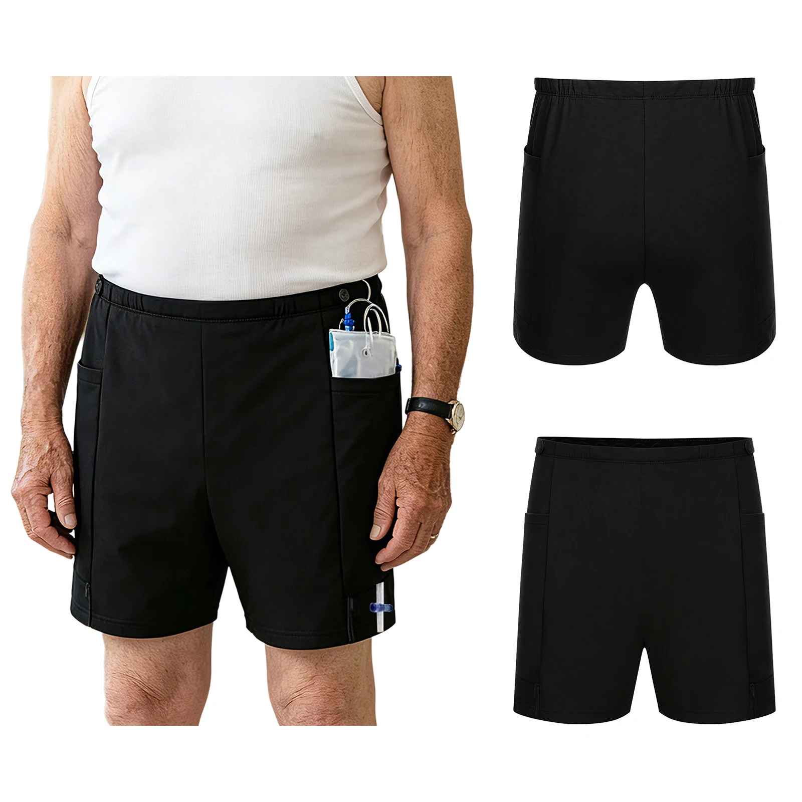 Unisex Nephrostomy Shorts Urine Drainage Bag Underwear Adjustable Anti Slip Waistband with Pockets Medical Post Surgery
Unisex Nephrostomy Shorts Urine Drainage Bag Underwear Adjustable Anti Slip Waistband with Pockets Medical Post Surgery