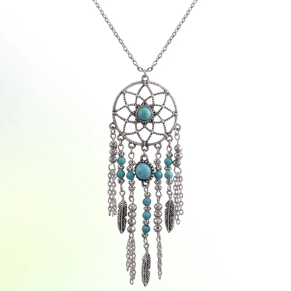 Dreamcatcher Necklace Bohemia Jewelry Gift for Women Party Beach Sterling Silver Pendant Necklace Long Chain Lightweight
Dreamcatcher Necklace Bohemia Jewelry Gift for Women Party Beach Sterling Silver Pendant Necklace Long Chain Lightweight