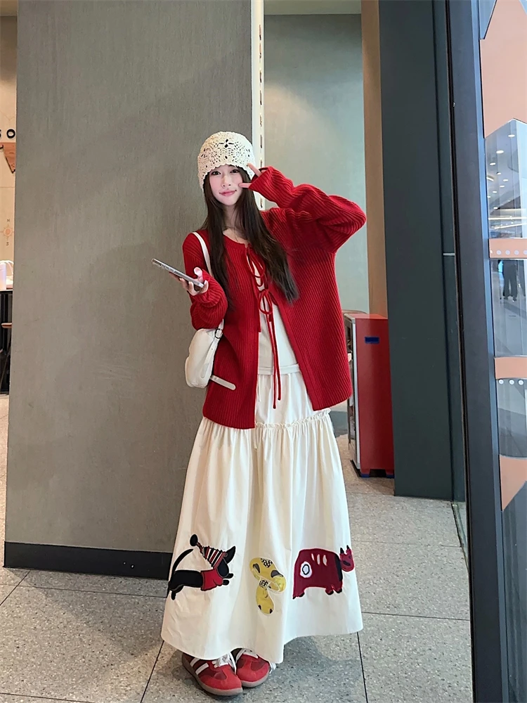plus Size Fashionable Knitted Embroidered Half-length Skirt Set Spring New Design Belted Cardigan Outerwear Korean Style Loos...
plus Size Fashionable Knitted Embroidered Half-length Skirt Set Spring New Design Belted Cardigan Outerwear Korean Style Loos...