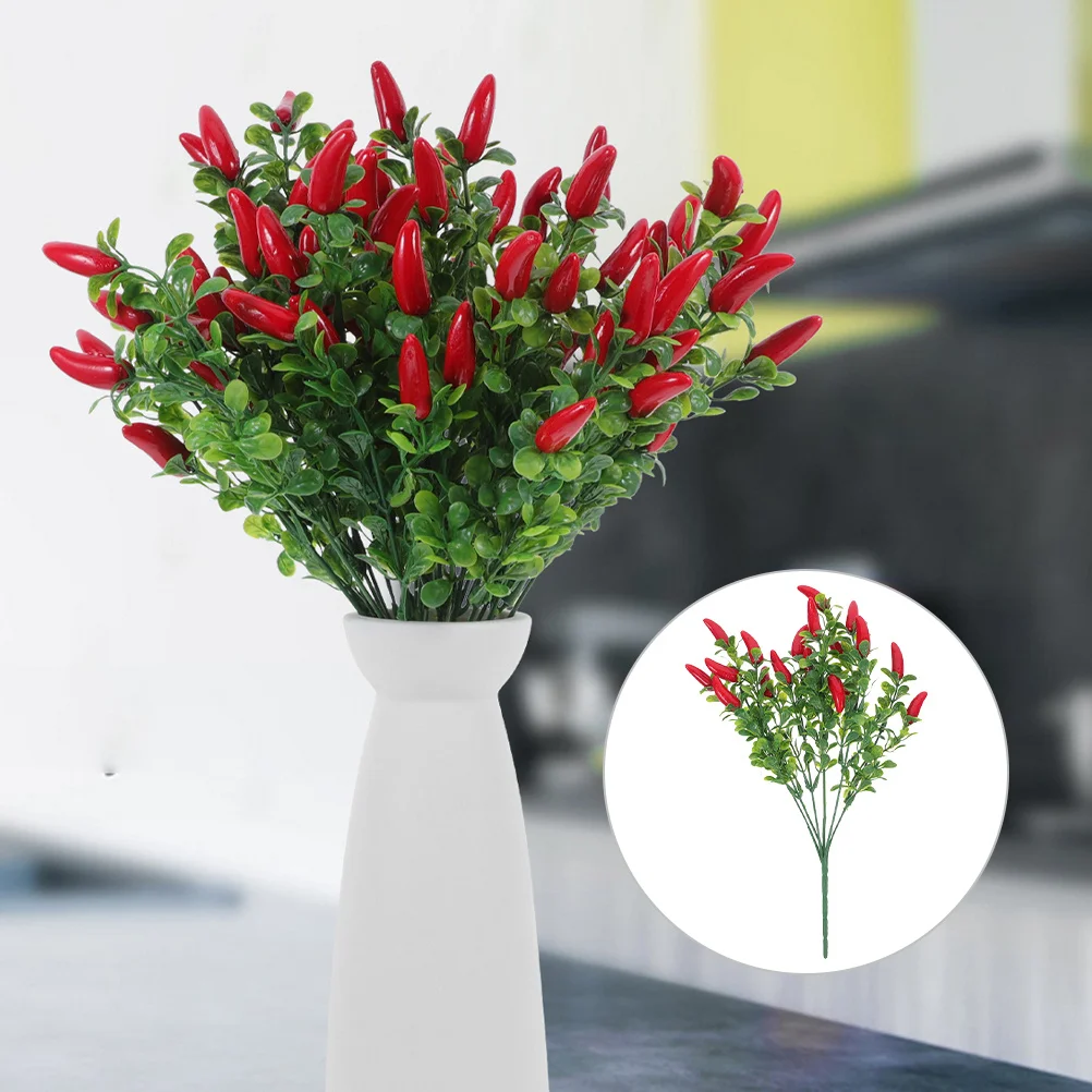 5Pcs Artificial Chili Bunches Lifelike Faux Pepper Stems Home Decor Party Table Photography Props Faux Pepper Branch
5Pcs Artificial Chili Bunches Lifelike Faux Pepper Stems Home Decor Party Table Photography Props Faux Pepper Branch
