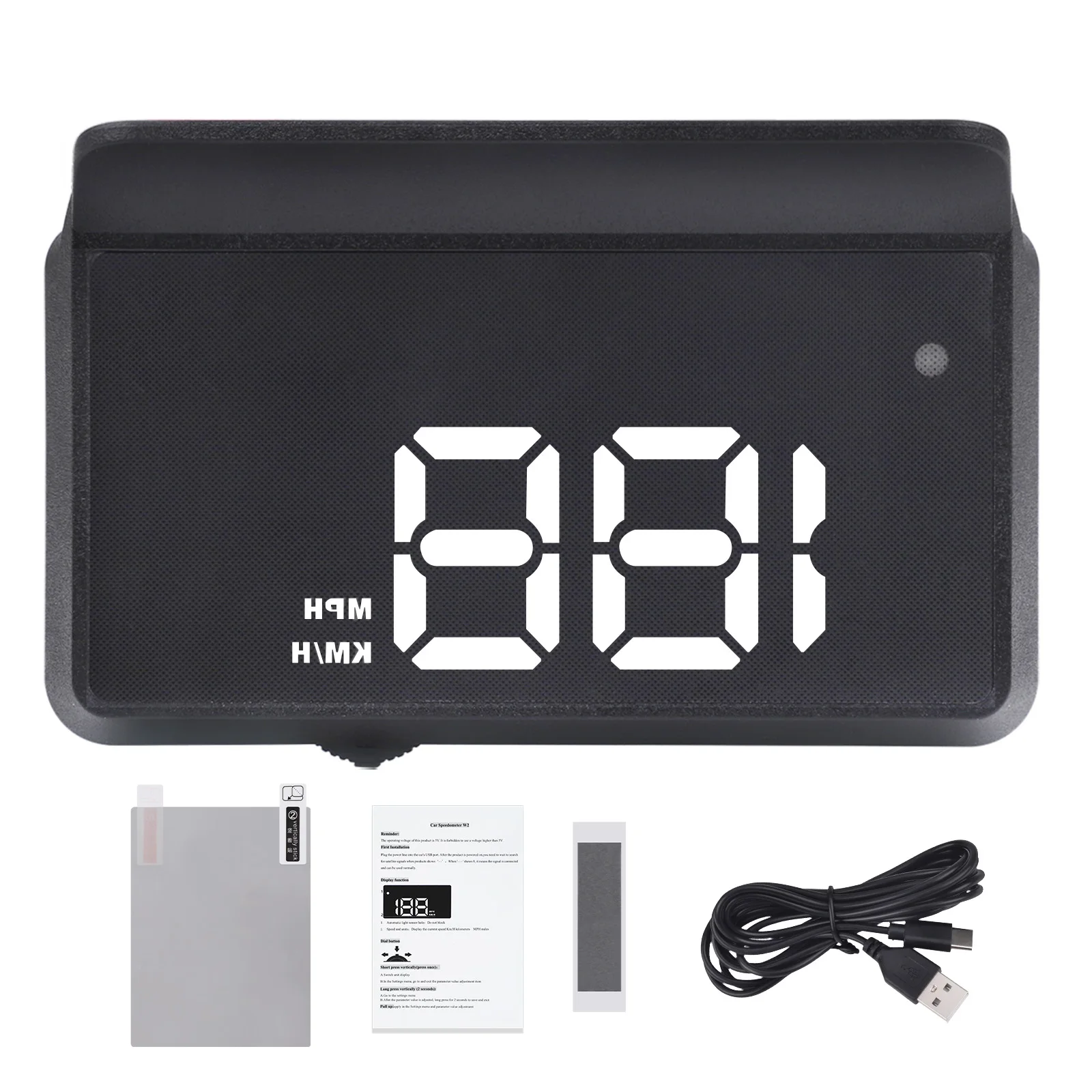 CNSPEED W2 White Reflective HUD Speedometer For Cars Triple Over-Speed Alarm Auto Light Sensor KM/H MPH Switchable Voltage 5V
CNSPEED W2 White Reflective HUD Speedometer For Cars Triple Over-Speed Alarm Auto Light Sensor KM/H MPH Switchable Voltage 5V