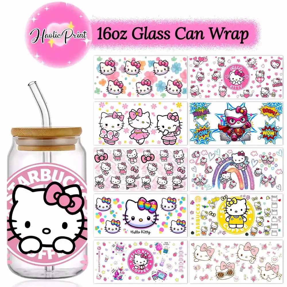 Hello Kitty, 16 унций, UV DTF, чашка с рисунком, стеклянная пивная банка Libbey, переводные наклейки
Hello Kitty, 16 унций, UV DTF, чашка с рисунком, стеклянная пивная банка Libbey, переводные наклейки