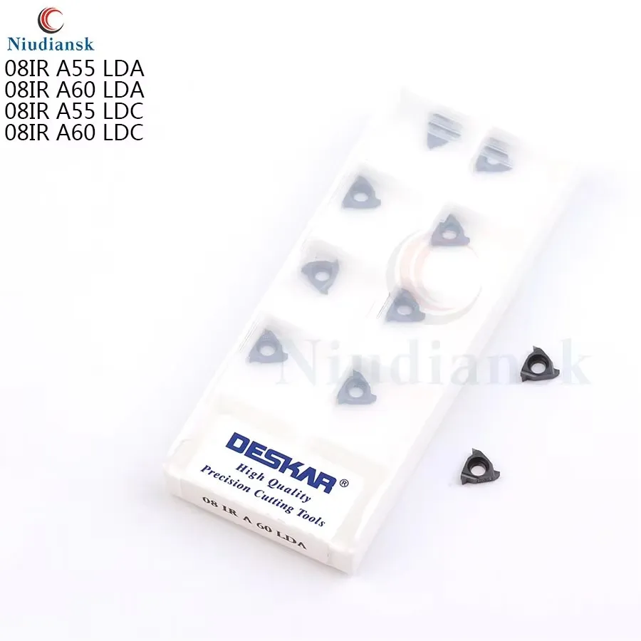 08IR Series DESKAR Internal Thread Inserts 08IR A55/A60 LDA For Processing Steel And Stainless Steel 08IR A55/A60 LDC For Steel
08IR Series DESKAR Internal Thread Inserts 08IR A55/A60 LDA For Processing Steel And Stainless Steel 08IR A55/A60 LDC For Steel