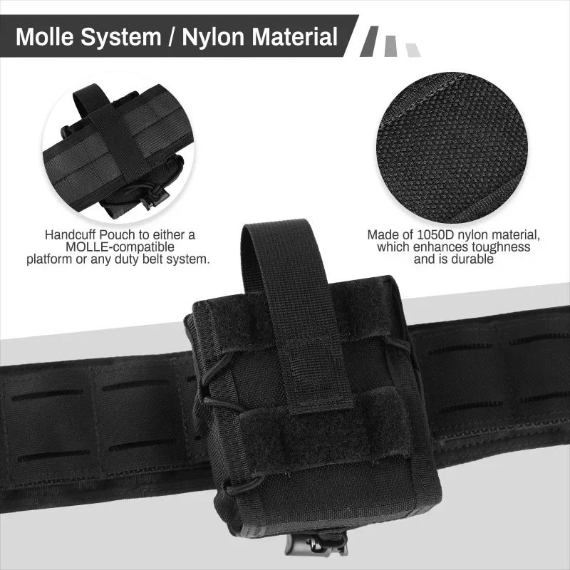 Tactical Handcuff Holster Molle Shackle Case Universal Handcuff Bag EDC Tool Holder Waist Bag Outdoor Hunting Belt Accessories
Tactical Handcuff Holster Molle Shackle Case Universal Handcuff Bag EDC Tool Holder Waist Bag Outdoor Hunting Belt Accessories