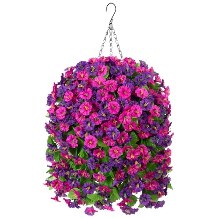 Artificial Fake Hanging Flowers Basket for Spring Decor, Faux Silk Flower in Planter for Summer, Outdoor Artificial Floral for
Artificial Fake Hanging Flowers Basket for Spring Decor, Faux Silk Flower in Planter for Summer, Outdoor Artificial Floral for