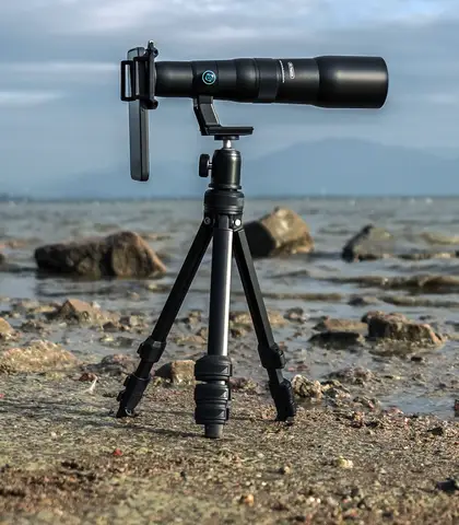 APEXEL T50X Telephoto HD Telescope Phone Lens Monoculars Zoom Kit Cell Phone Monocular Telescope with Triangle Bracket