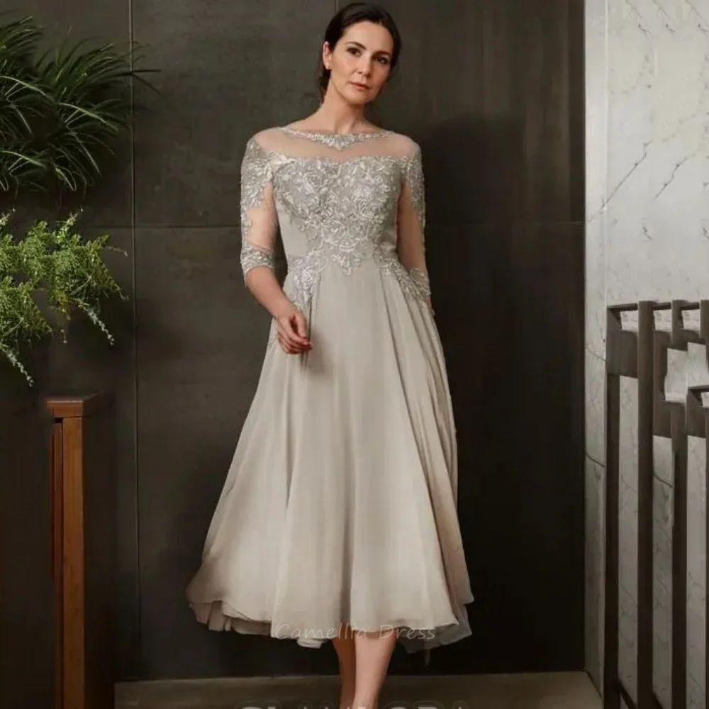 Customized Mother of the Bride Dress Vintage Chiffon A Line Wedding Guest Gown Lace Appliques Evening robe mother of bride
Customized Mother of the Bride Dress Vintage Chiffon A Line Wedding Guest Gown Lace Appliques Evening robe mother of bride
