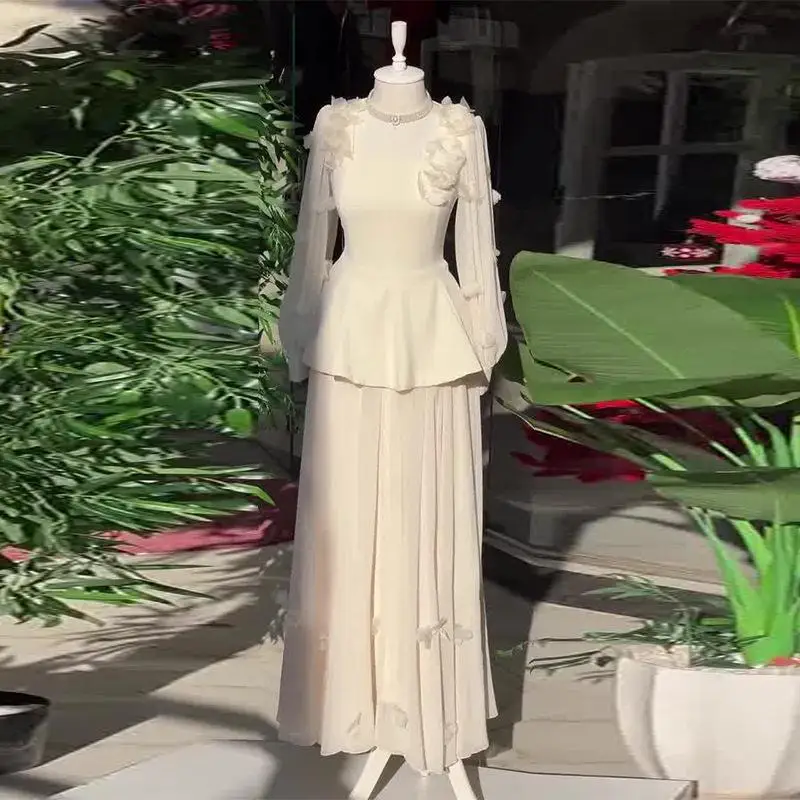 Elegant Long Sleeve Dress Set with Waist-Cinching 3D Decoration Cross-Border New Arrival for Women Autumn Season Fashion
Elegant Long Sleeve Dress Set with Waist-Cinching 3D Decoration Cross-Border New Arrival for Women Autumn Season Fashion