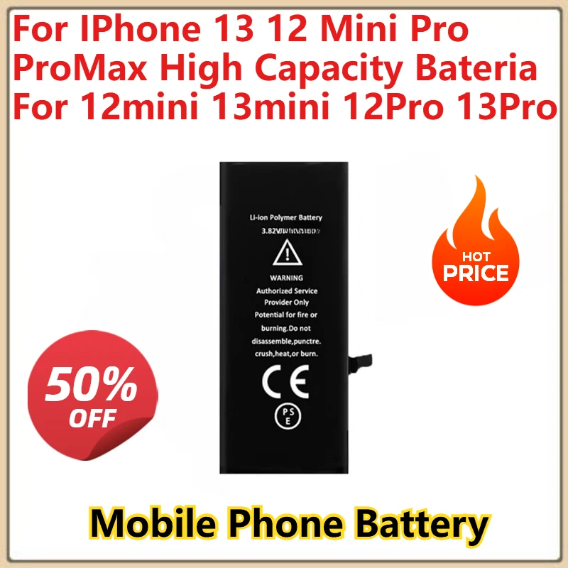 High Quality New 0 Cycle Battery For IPhone 13 12 Mini Pro ProMax High Capacity Bateria For 12mini 13mini 12Pro 13Pro 
High Quality New 0 Cycle Battery For IPhone 13 12 Mini Pro ProMax High Capacity Bateria For 12mini 13mini 12Pro 13Pro