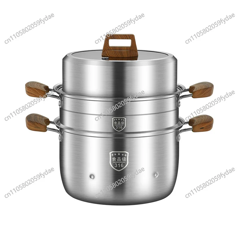 steel steamer household thickened cooking integrated double-layer steamer food grade induction cooker soup pot with steamer
steel steamer household thickened cooking integrated double-layer steamer food grade induction cooker soup pot with steamer