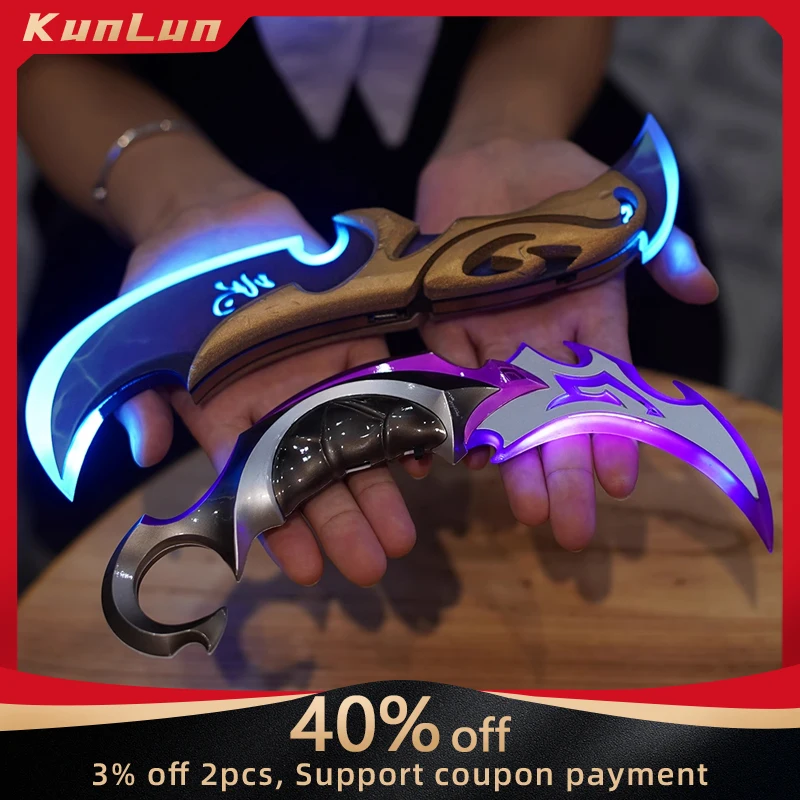 21CM Valorant Game Periphrals Charging Luminescence Light Saber Luna's Descent/Reaver Karambit Acrylic Weapon Model Boy Toys
21CM Valorant Game Periphrals Charging Luminescence Light Saber Luna's Descent/Reaver Karambit Acrylic Weapon Model Boy Toys