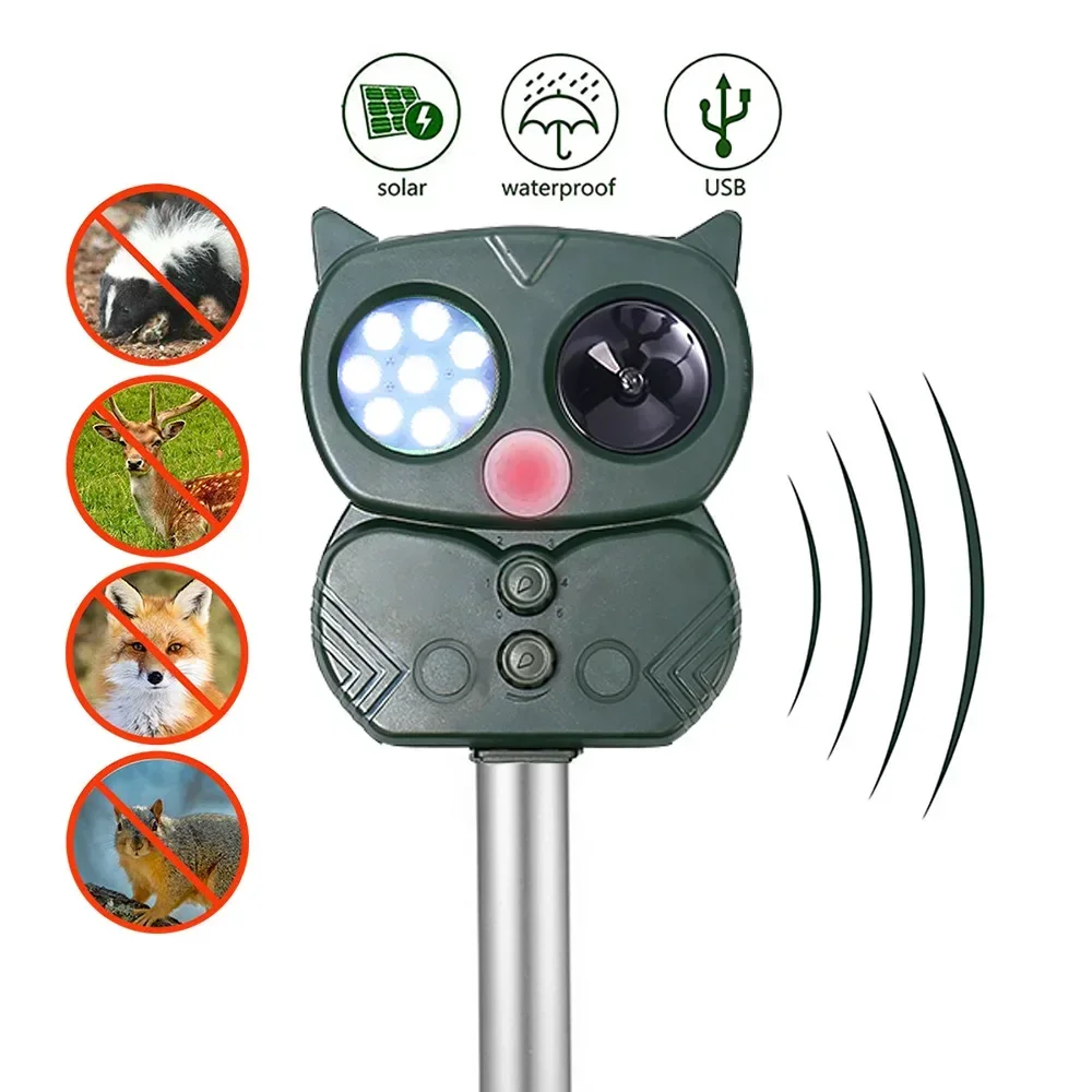 2025 New Solar Animal Repeller, 5 Gear 8 LEDs Infrared Sensor Owl Ultrasonic Bird Cat Dog Repeller, IP65 Outdoor Garden Supplies
2025 New Solar Animal Repeller, 5 Gear 8 LEDs Infrared Sensor Owl Ultrasonic Bird Cat Dog Repeller, IP65 Outdoor Garden Supplies